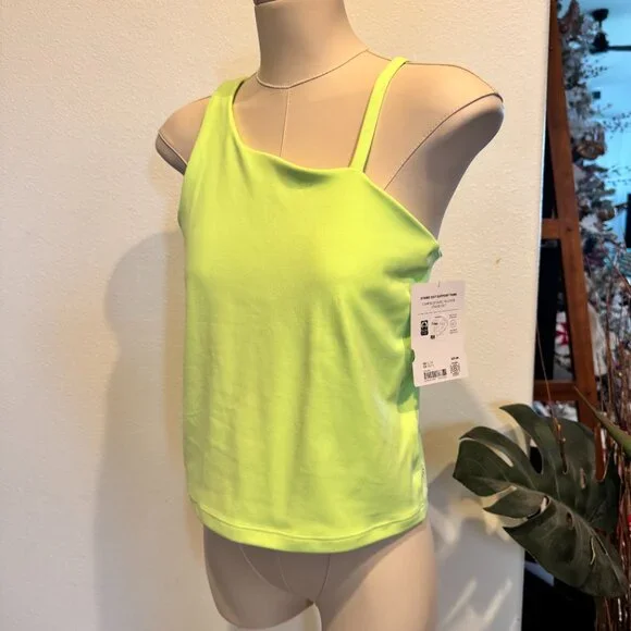 Athleta Girl NWT Stand Out Support Tank XL 14 Lime Green $39 Activewear - Picture 2 of 8
